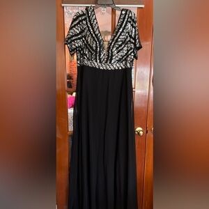 Xuibol woman’s dress to XL black maxi sequin NWT